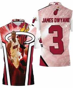 Miami Heat Logo Chris Bosh Lebron James Dwyane Wade Fan Polo Shirt - Show Your Miami Heat Pride