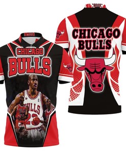 Michael Jordan 23 Chicago Bulls Fire Ball Polo Shirt - A Hot Style For Fans