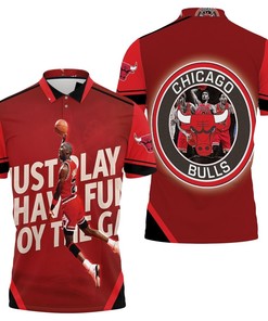 Michael Jordan Just Play Have Fun Enjoy The Game 3D Polo Shirt - Celebrate The Love Of The Game