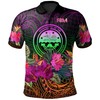 Micronesia Polo Shirt - Beautiful Hibiscus Print For Sunny Days