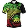 Micronesia Polo Shirt - Humpback Whale & Coat Of Arms Reggae Design
