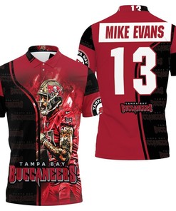 Mike Evans 13 3D Polo Shirt- Super Bowl 2021 Champions