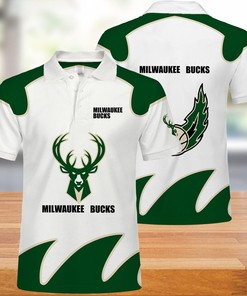 Milwaukee Bucks Button Up Polo Shirt - Great Gift For Fans