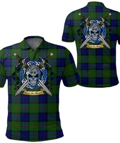 Modern Dundas Tartan Polo Shirt - Scottish Warrior Clothing With Golf Style