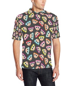 Monkey Head Design Polo Shirt - Gift For Fans Of Animal Patterns