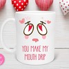 Mouth Drip Naughty Mug Set, Perfect Valentines Day Gift for Him or Her with Funny Quotes