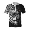 Mysterious Wolf Tattoo Polo 3D All-Over Printed Shirt For Wolf Lovers