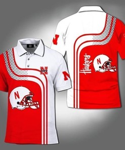 Nebraska Huskers College Football 3D Polo Shirt For Fans