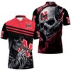 Nebraska Huskers Maiden Skull Fan 3D Polo Shirt For Football Fans