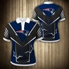 New England Patriots Flame 3D Polo Shirt - Perfect Gift For Fans