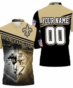 New Orleans Saints 2020 Nfl Season Nfc South Champions Cameron Jordan 94 & Drew Bree 9 Legends Personalized Polo Shirt
