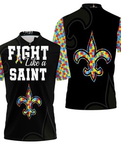 New Orleans Saints Autism Support Polo Shirt - Speak Out For Autism