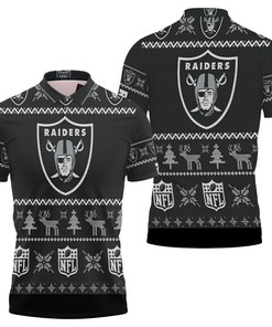 Nfl Christmas Personalized 3D Polo Shirt For Oakland Raiders Fans - Perfect For The Holidays