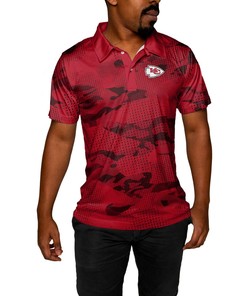 Nfl Men'S Camo Printed Polo Shirt With Kc Chiefs Logo - Perfect Fan Gift