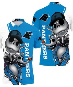 Nightmare Before Christmas Polo Shirt - Ideal Gift For Carolina Panthers Fans