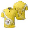 Niue Coat Of Arms Yellow Christmas Polo - Coconut Crab X Style - Perfect Gift For Fans