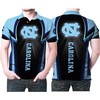 North Carolina Tar Heels Bright Light Logo 3D Printed Polo Shirt - Cool Fan Gear