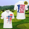 Norway Golf Camo Pattern 3D Polo Shirt - Unique Gift For Golf Lovers