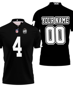 Number 4 Carr 3D Personalized Polo Shirt For Oakland Raiders Fans - Gift For Fans