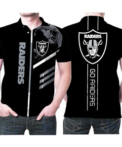 Oakland Raiders Logo 3D Printed Polo Shirt - Ideal Gift For Fans