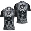 Oakland Raiders S Sweatshirt 3D Printed Skull Men'S Polo Shirt - Perfect Gift For Fans Of Oakland Raiders And Skulls