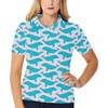 Ocean Lovers Women'S Polo Shirt With Whale Print Design