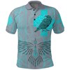 Odin'S Celtic Raven Polo Shirt - Tattoo Style Cyan For Fans - A Must-Have For Celtic And Viking Fans