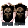 Ohio State Buckeyes Camo Punisher Skull 3D Printed Polo Shirt - Show Your Tough And Sporty Style