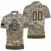 Ohio State Buckeyes Camouflage Veteran Personalized Polo Shirt - Show Your Military And Team Support With Style
