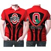 Ohio State Buckeyes Leaf Logo 3D Printed Polo Shirt - Show Your Spirit With Style