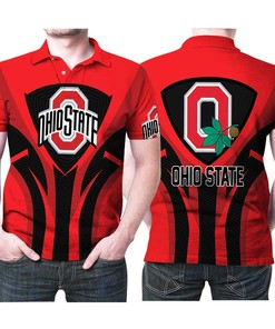 Ohio State Buckeyes Leaf Logo 3D Printed Polo Shirt - Show Your Spirit With Style