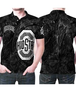 Ohio State Buckeyes Logo Cracked Ground 3D Printed Polo Shirt - Stand Out With Style And Attitude
