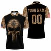 Ohio State Buckeyes Skull 3D Camouflage Sleeves Personalized Polo Shirt - Show Your Edgy Style