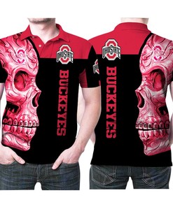 Ohio State Buckeyes Sugar Skull Flowers 3D Printed Polo Shirt - Make A Statement With Style
