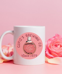 Old Grunge Style Cupids Love Potion Valentines Day Mug Ideas for Her