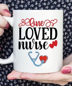 One Loved Nurse Mug - Valentines Gifts For Nurses - Funny Mugs For Nurses - Nurse Gift - Valentines Day Coffee Mug