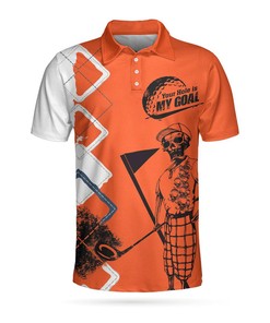 Orange Golf Polo Shirt Your Hole Is My Goal For Men And Women +1
