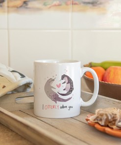Otterly Adore You Mug - Valentines Day Gift For Her - Cute Mug For Couples - Mug 11 oz