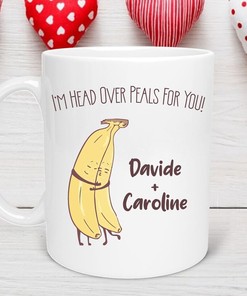 PEALS Personalised Couple Name Mugs Valentine's Day Gift Set
