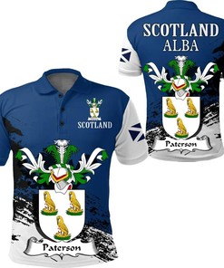Paterson Ii Scottish Family Crest Polo Shirt - Premium Golf Shirt Perfect For Heritage Chic