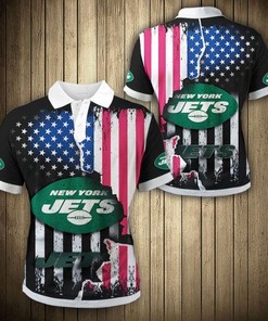 Patriotic American Flag 3D Polo Shirt For New York Jets Fans - Patriotic Style