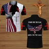Patriotic American Flag Wings Kneel For The Cross Polo Shirt - Make A Statement With This Patriotic Look