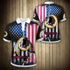 Patriotic Americans Washington Football Team American Flag Polo Shirt