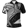 Patriotic And Nautical Humpback Whale And Coat Of Arms Polo Shirt With Polo Collar