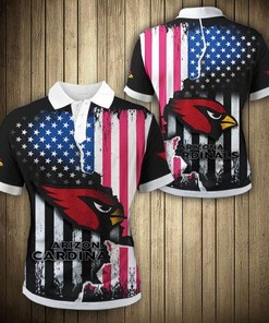 Patriotic Arizona Cardinals American Flag Polo Shirt - Perfect For Fans