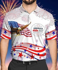 Patriotic One Nation Under God Eagle Polo Shirt - Show Your Patriotism With This Stylish Polo