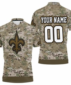 Patriotic Style - Camouflage Veteran 3D Personalized Polo Shirt For New Orleans Saints Fans