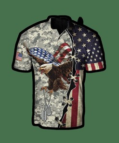 Patriotic U.S Veteran Eagle Tag Polo Shirt For Polo Shirt Fans