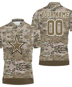 Pay Tribute With Dallas Cowboys Camouflage Veteran 3D Personalized Polo Shirt