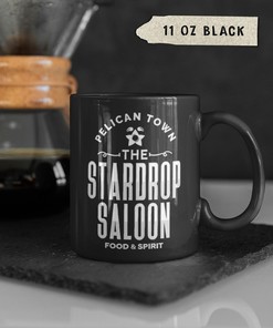 Pelican Town STARDROP SALOON Coffee Mug | Retro Vintage PIxel 8-Bit Game Mug | Farming Harvst Moon RPG Game Mug